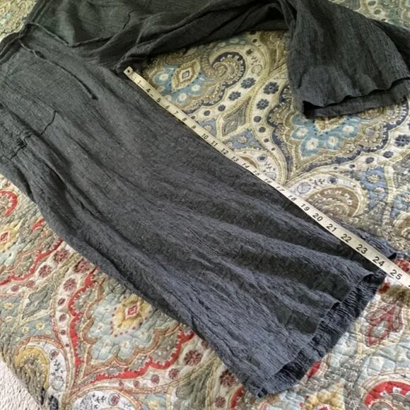 Purejill blue linen blend drawstrings pants L - Picture 6 of 11